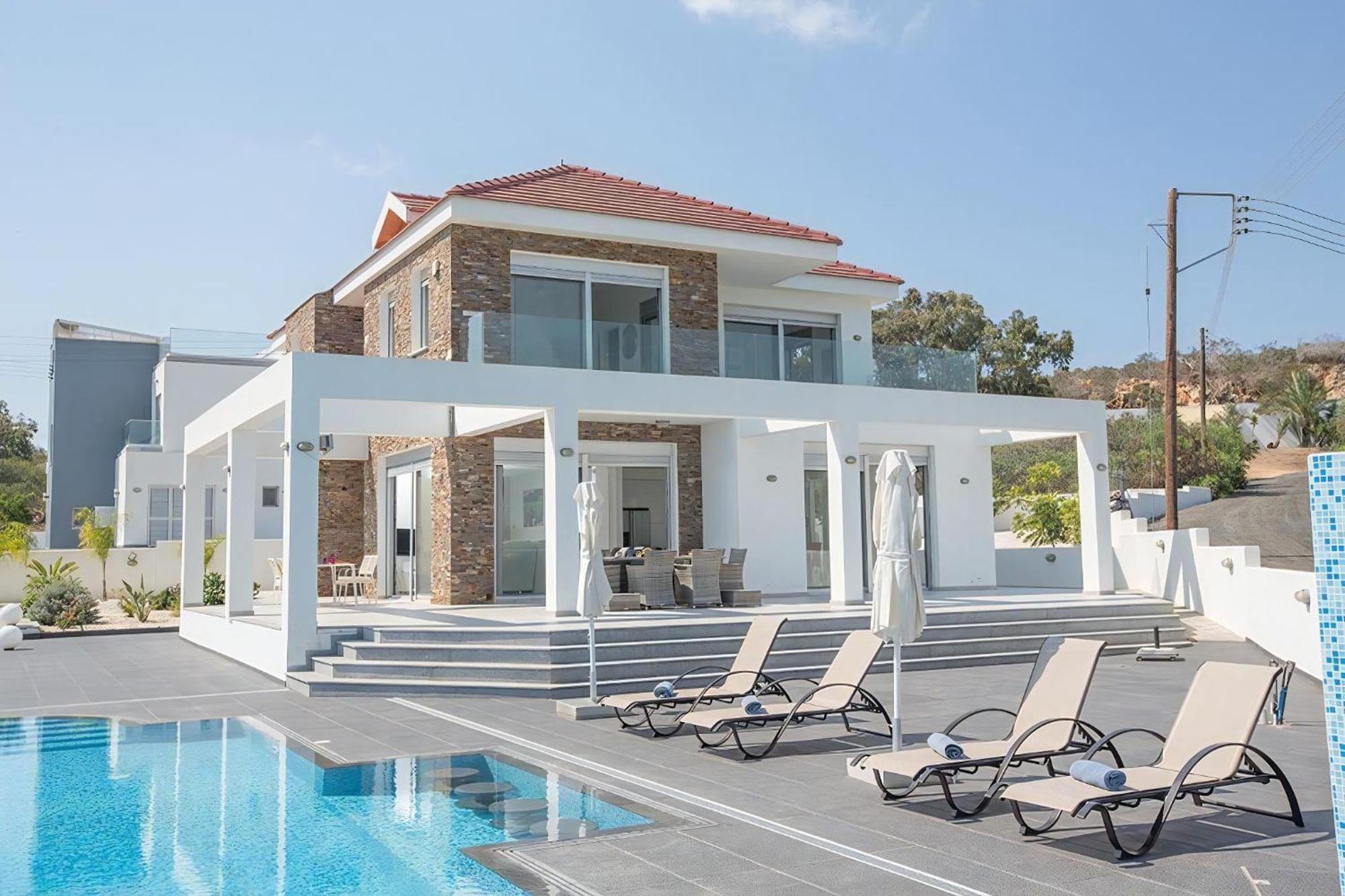 Villa Protara Chrysos - Beautiful 5 Bedroom Protaras Villa - Walking Distance To Fig Tree Bay Exterior foto